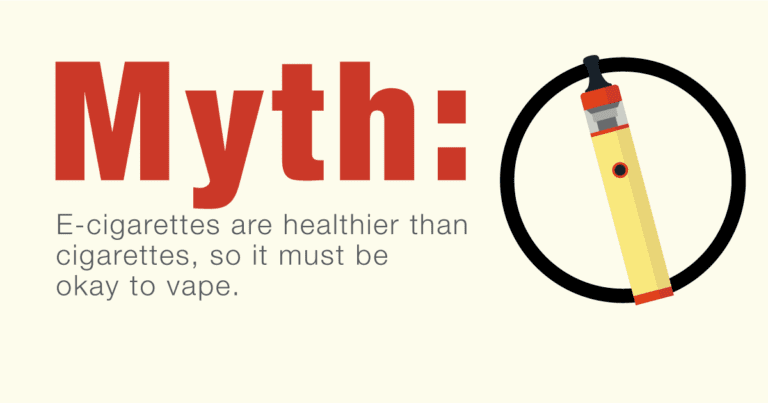 Myth E-cigarettes are healthier than cigarettes picture